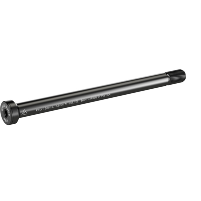 Wheels Manufacturing Rear Thru Axle 12mm x 166 Length x 1.0 Thread Pitch - Conical Washer