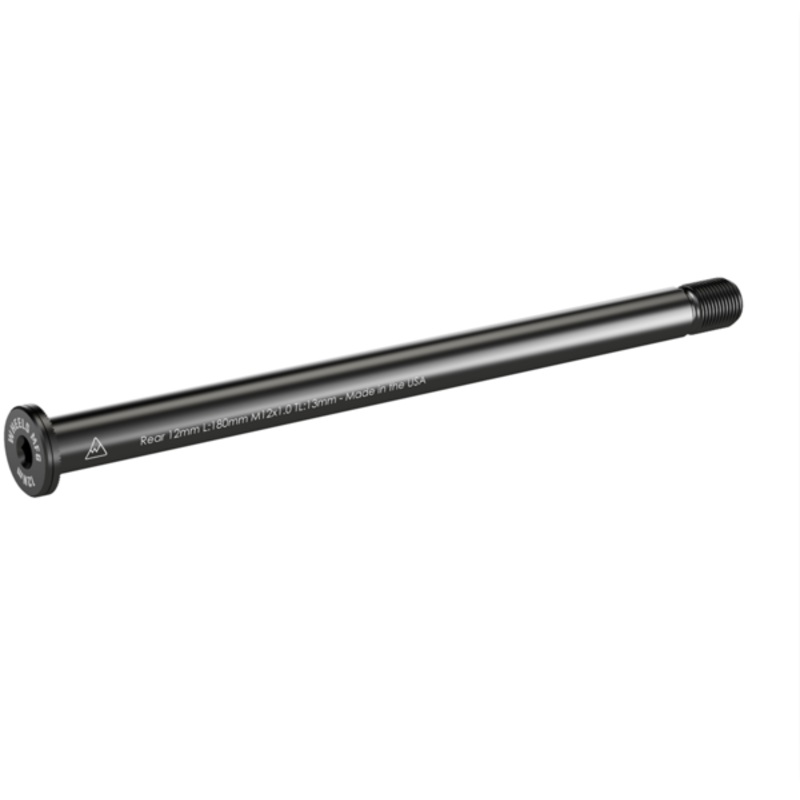 Wheels Manufacturing Rear Thru Axle 12mm x 180 Length x 1.0 Thread Pitch - Flat Washer